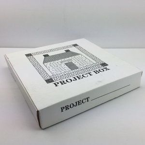 Cornerstone Quilt Shop Pizza Project Box Organize Label Cardboard